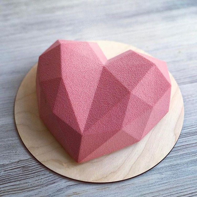 3 Stück Diamant-Liebes-Silikonform zum Selbermachen, Kuchen-Biskuit-Backwerkzeug, Chiffon-Mousse-Dessertform, Diamant-Liebesform