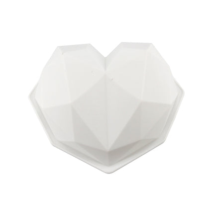 3 Stück Diamant-Liebes-Silikonform zum Selbermachen, Kuchen-Biskuit-Backwerkzeug, Chiffon-Mousse-Dessertform, Diamant-Liebesform