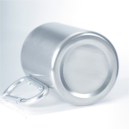 Doppelwandige Wasserbecher aus Edelstahl, Kaffeetasse mit Karabinergriff, Lieferung in zufälliger Farbe, Kaffeetasse mit Karabiner