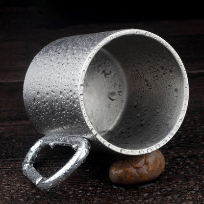 Doppelwandige Wasserbecher aus Edelstahl, Kaffeetasse mit Karabinergriff, Lieferung in zufälliger Farbe, Kaffeetasse mit Karabiner