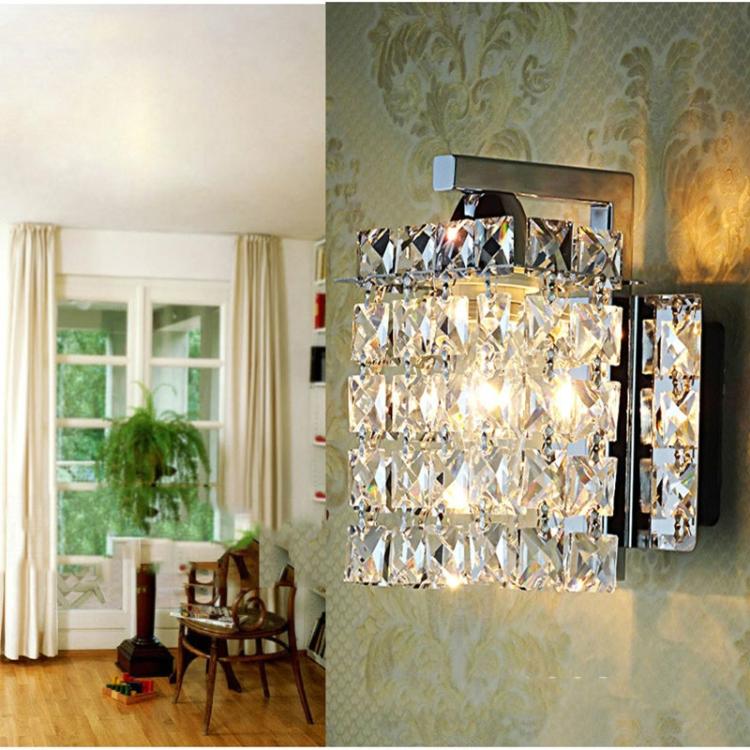 Einzelkopf Kreative Einfache Moderne Schlafzimmer Wohnzimmer Gang Korridor Kristall Wandleuchte mit 5W LED Lichtquelle