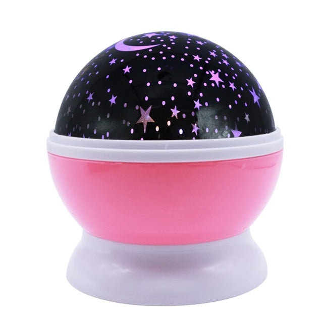 Sterne Sternenhimmel LED Akku USB Nachtlicht Projektor Luminaria Mond Neuheit Tisch Nachtlampe für Kinder, Blau, Rosa, Lila