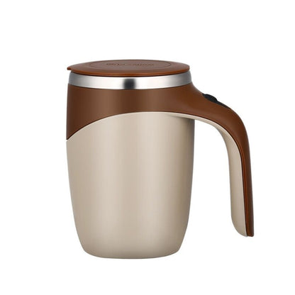 Elektrischer Rührbecher, Milchshake-Kaffee-Rührbecher, elektrisch (weiß), elektrisch (braun)
