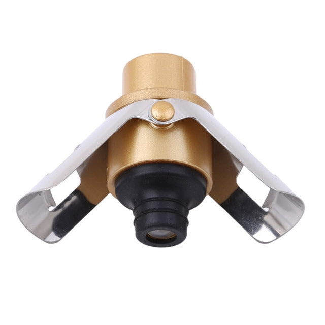 Push-button Stainless Steel Pumping Champagne Stopper Sparkling Champagne Snap Wing Vacuum Wine Stopper, 2 PCS  Push-button Wine Bottle Stopper(Gold), 2 PCS  Push-button Wine Bottle Stopper(Black), 2 PCS  Push-button Wine Bottle Stopper(Silver)
