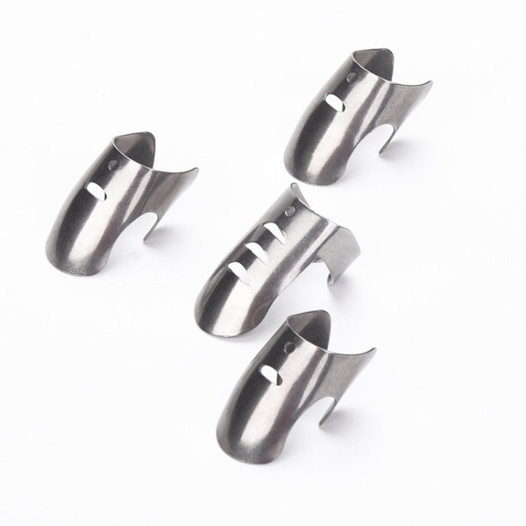 4 Stück/Set verstellbarer Fingerhandschutz aus Edelstahl, Fingerschutz, Messer, Scheibe, Hacken, sichere Kochutensilien, 4 Stück/Set Fingerschutz