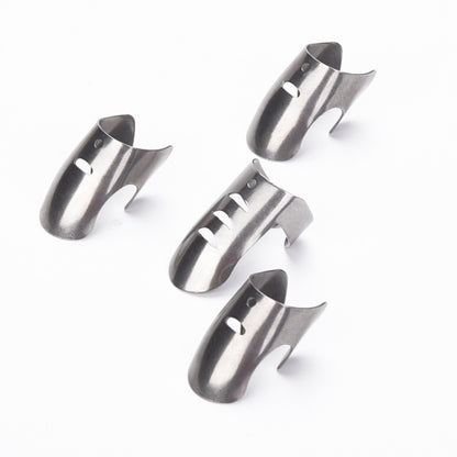 4 Stück/Set verstellbarer Fingerhandschutz aus Edelstahl, Fingerschutz, Messer, Scheibe, Hacken, sichere Kochutensilien, 4 Stück/Set Fingerschutz