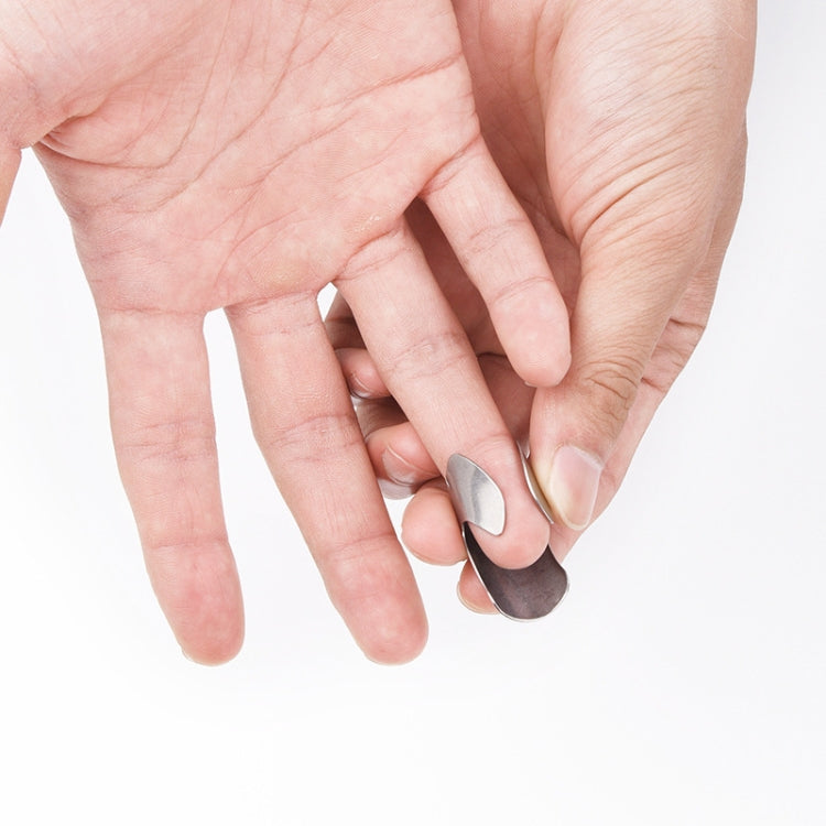 4 Stück/Set verstellbarer Fingerhandschutz aus Edelstahl, Fingerschutz, Messer, Scheibe, Hacken, sichere Kochutensilien, 4 Stück/Set Fingerschutz