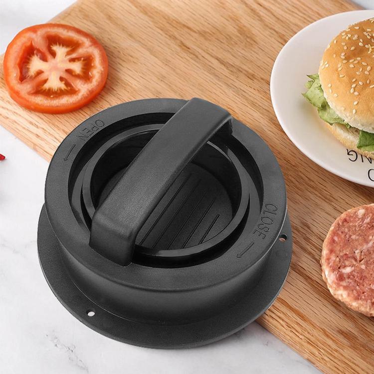 Hamburger Fleischpresse Werkzeug Patty Maker Form Schnitzel, 2 Stück Schwarz