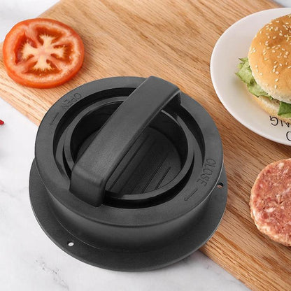Hamburger Fleischpresse Werkzeug Patty Maker Form Schnitzel, 2 Stück Schwarz