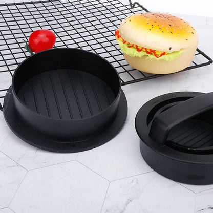 Hamburger Fleischpresse Werkzeug Patty Maker Form Schnitzel, 2 Stück Schwarz