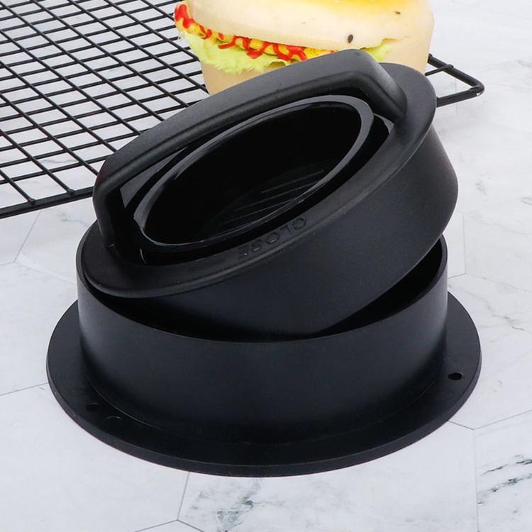 Hamburger Fleischpresse Werkzeug Patty Maker Form Schnitzel, 2 Stück Schwarz