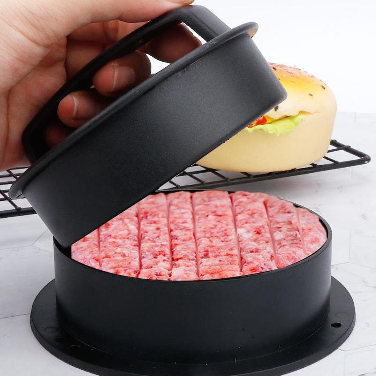 Hamburger Fleischpresse Werkzeug Patty Maker Form Schnitzel, 2 Stück Schwarz