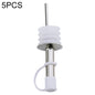 5 PCS Glass Bottle Stopper Stainless Steel Oil Stopper Silicone Stopper, White Hat Straight Mouth, White Hat Automatic Cap, Black Hat Straight Mouth, Black Hat Automatic Cap