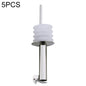 5 PCS Glass Bottle Stopper Stainless Steel Oil Stopper Silicone Stopper, White Hat Straight Mouth, White Hat Automatic Cap, Black Hat Straight Mouth, Black Hat Automatic Cap