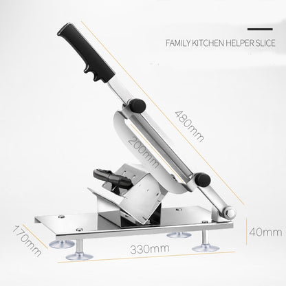 Legierter Edelstahl-Haushaltshandbuch Dicke einstellbar Fleisch Gemüse Slicer Fleischschneidemaschine, Fleischschneidemaschine