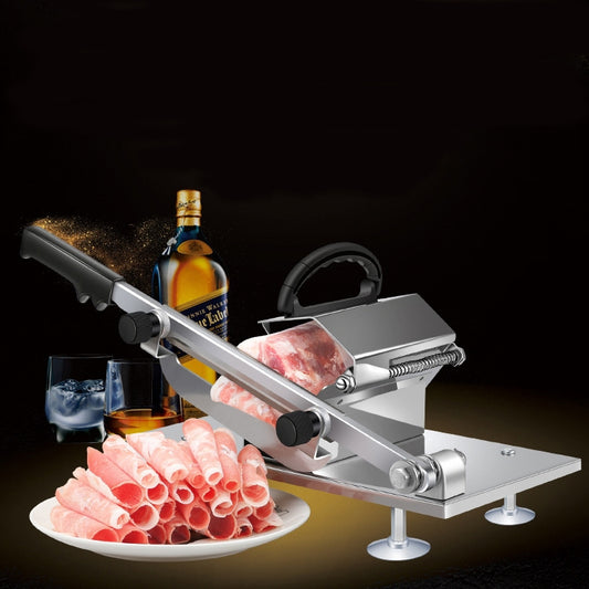 Legierter Edelstahl-Haushaltshandbuch Dicke einstellbar Fleisch Gemüse Slicer Fleischschneidemaschine, Fleischschneidemaschine