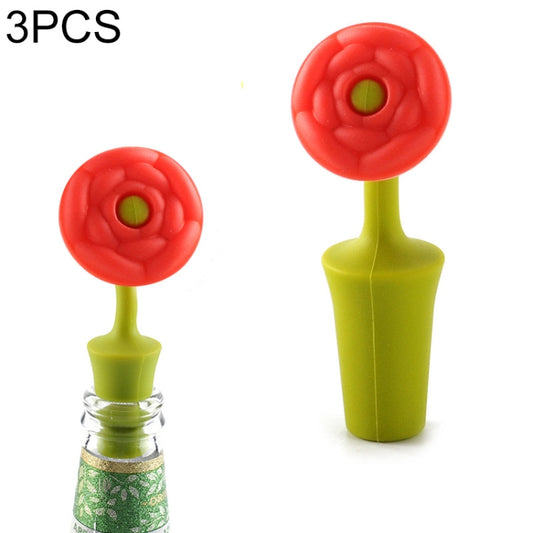 3 Stück kreativer Wein-Getränke-Konservierungsverschluss: Weinverschluss aus Silikon mit Blumenmotiv, 3 Stück Rosenverschluss, 3 Stück Bierverschluss mit roten Sonnenblumen und 3 Stück Bierverschluss mit Blätternmotiv