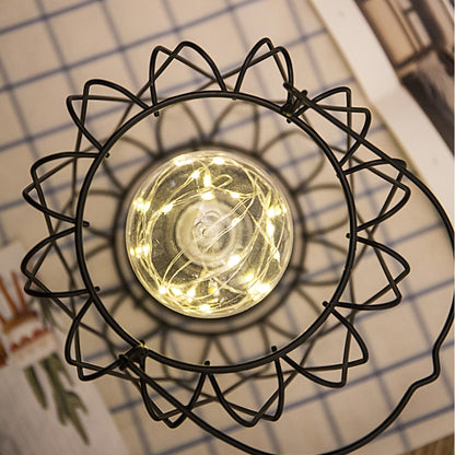 Minimalist Copper Lamp Bedroom Home Wrought Iron Table Lamp, Portable, USB