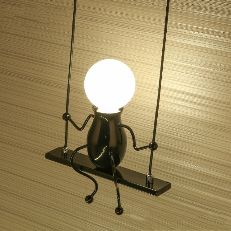 E27 LED Persönlichkeit Kreative Retro Schmiedeeisen Bösewicht Wandleuchte ohne Glühbirne, Weiß, Rot, Schwarz