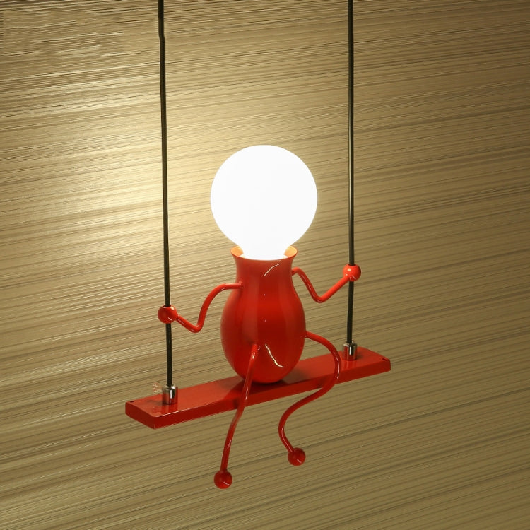 E27 LED Persönlichkeit Kreative Retro Schmiedeeisen Bösewicht Wandleuchte ohne Glühbirne, Weiß, Rot, Schwarz