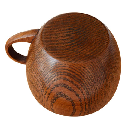 Mini-Retro-Handgemachtes Holz-Kaffee-Tee-Saft-Wasserbecher-Frühstücks-Bier-Milch-Trinkgeschirr mit Griff, Milch-Trinkgeschirr mit Griff