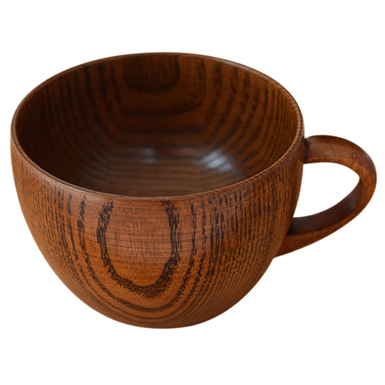 Mini-Retro-Handgemachtes Holz-Kaffee-Tee-Saft-Wasserbecher-Frühstücks-Bier-Milch-Trinkgeschirr mit Griff, Milch-Trinkgeschirr mit Griff