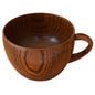 Mini-Retro-Handgemachtes Holz-Kaffee-Tee-Saft-Wasserbecher-Frühstücks-Bier-Milch-Trinkgeschirr mit Griff, Milch-Trinkgeschirr mit Griff