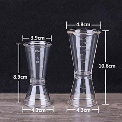 2 PCS PC Small Measuring Cup Device Double-headed Graduated Milk Tea Scale Cup Oz Measuring Tool, Large