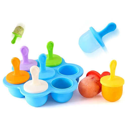 Silikon Mini Ice Pops Mold Eiscreme Ball Lolly Maker Popsicle Formen Baby DIY Lebensmittel Ergänzung Werkzeug