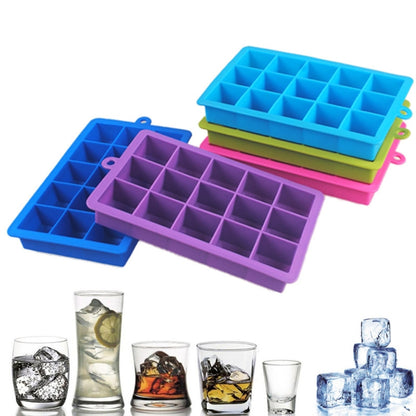 15 Grids DIY Big Ice Cube Mold Quadratische Form Silikon Eis Tablett Obst Eismaschine