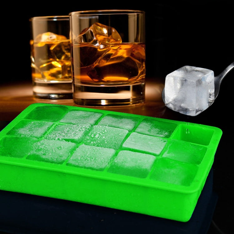 15 Grids DIY Big Ice Cube Mold Quadratische Form Silikon Eis Tablett Obst Eismaschine