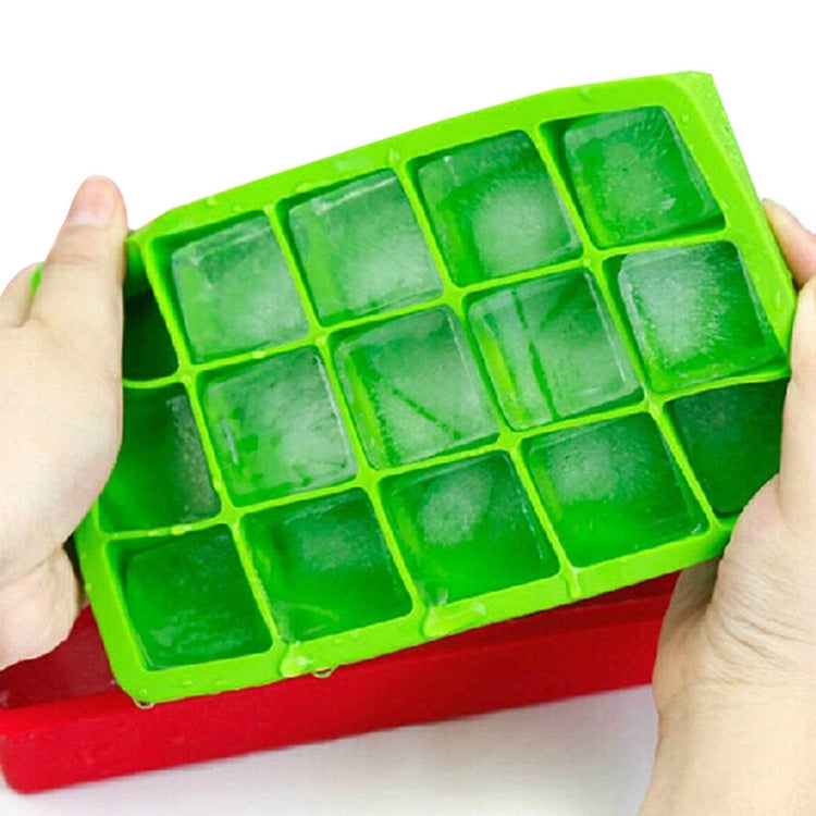15 Grids DIY Big Ice Cube Mold Quadratische Form Silikon Eis Tablett Obst Eismaschine