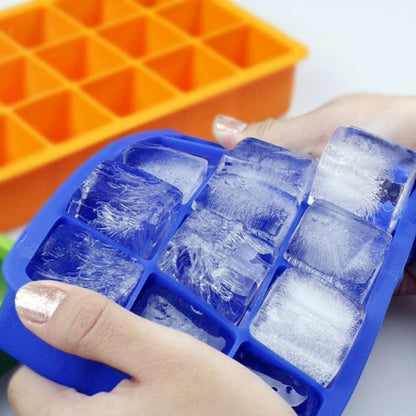 15 Grids DIY Big Ice Cube Mold Quadratische Form Silikon Eis Tablett Obst Eismaschine