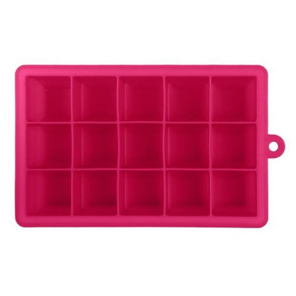 15 Grids DIY Big Ice Cube Mold Quadratische Form Silikon Eis Tablett Obst Eismaschine