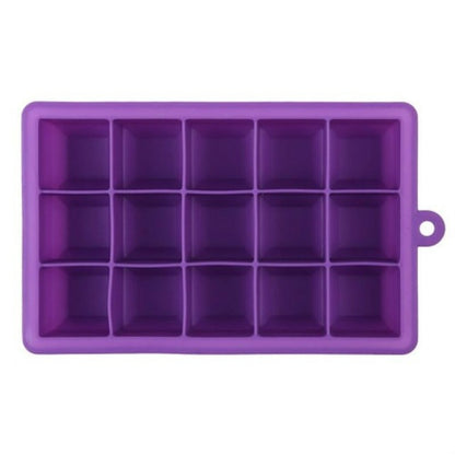 15 Grids DIY Big Ice Cube Mold Quadratische Form Silikon Eis Tablett Obst Eismaschine