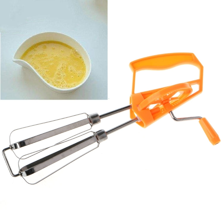 Doppelrotations-Handschneebesen, Eierschläger, Küchenmixer aus Edelstahl, Lieferung in zufälliger Farbe
