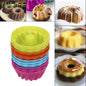 12 Stück Gewindeform Backgeleeform Silikon Pudding Cupcake Muffin Donutform, Gewindeform
