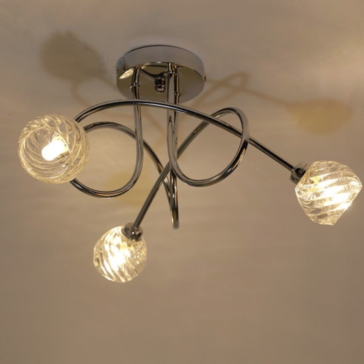 15W G9 3-Kopf Deckenleuchte Wohnzimmer Esszimmer Schlafzimmer Kristallglas Lampen Kronleuchter ohne Lichtquelle