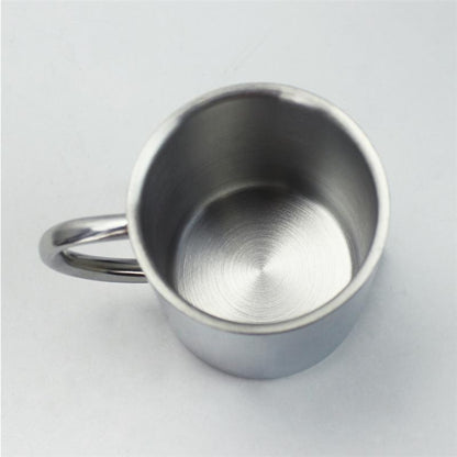 304 Edelstahl-Doppelisolierung, Becher für Kaffee, Getränke, Milch, Wasser, langlebiger Trinkbecher mit Deckel, 304 Edelstahl 200 ml, 304 Edelstahl 300 ml, 304 Edelstahl 400 ml