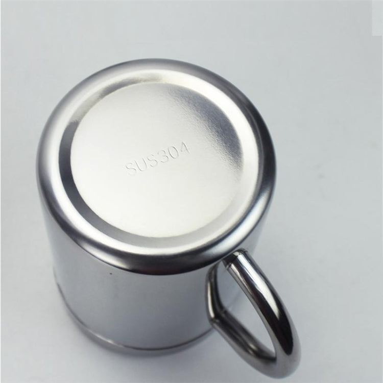 304 Edelstahl-Doppelisolierung, Becher für Kaffee, Getränke, Milch, Wasser, langlebiger Trinkbecher mit Deckel, 304 Edelstahl 200 ml, 304 Edelstahl 300 ml, 304 Edelstahl 400 ml