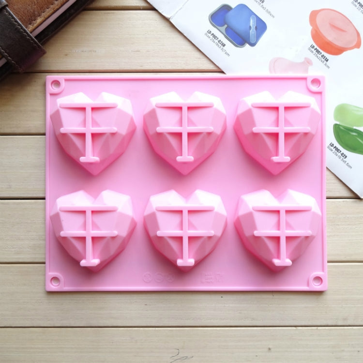 6 in 1 Herzform Silikonform zum Backen von Mousse-Kuchen DIY Silikonformen, 6 in 1 Herzform