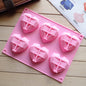 6 in 1 Herzform Silikonform zum Backen von Mousse-Kuchen DIY Silikonformen, 6 in 1 Herzform