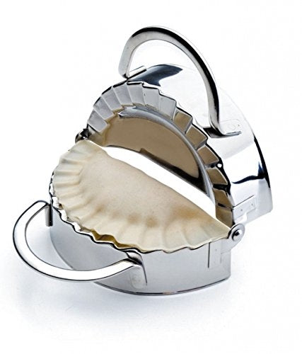Teigtaschenformer aus Edelstahl, Teigschneider, Teigtaschenform, Küchenzubehör, Gebäckwerkzeuge, groß 9,7 cm mit weißer Box, klein 7,7 cm mit weißer Box, 8,3 Teigtaschen-Rundmesser, 7,3 Teigtaschen-Rundmesser