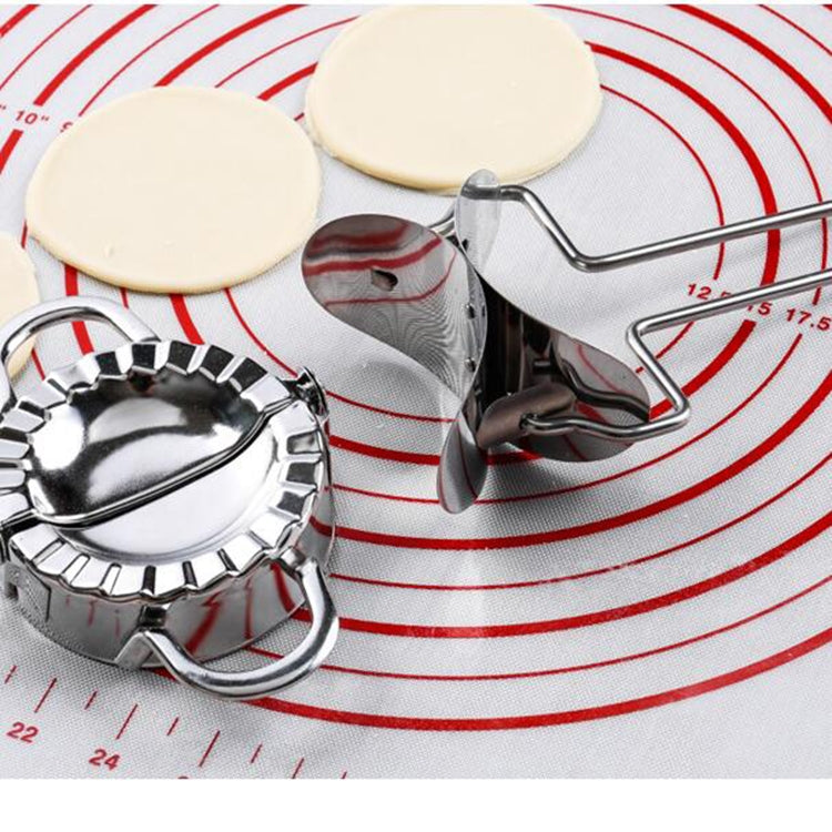 Teigtaschenformer aus Edelstahl, Teigschneider, Teigtaschenform, Küchenzubehör, Gebäckwerkzeuge, groß 9,7 cm mit weißer Box, klein 7,7 cm mit weißer Box, 8,3 Teigtaschen-Rundmesser, 7,3 Teigtaschen-Rundmesser