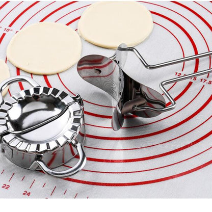 Teigtaschenformer aus Edelstahl, Teigschneider, Teigtaschenform, Küchenzubehör, Gebäckwerkzeuge, groß 9,7 cm mit weißer Box, klein 7,7 cm mit weißer Box, 8,3 Teigtaschen-Rundmesser, 7,3 Teigtaschen-Rundmesser