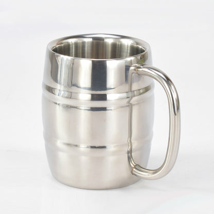Bierbecher aus Edelstahl für Outdoor-Camping, Western-Tee- und Kaffeetasse, isoliert, tragbar, Trinkgeschirr mit Griff, Bierbecher für den Außenbereich