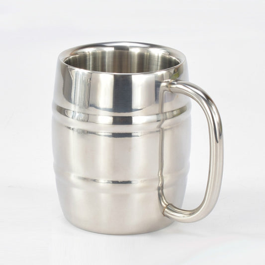 Bierbecher aus Edelstahl für Outdoor-Camping, Western-Tee- und Kaffeetasse, isoliert, tragbar, Trinkgeschirr mit Griff, Bierbecher für den Außenbereich