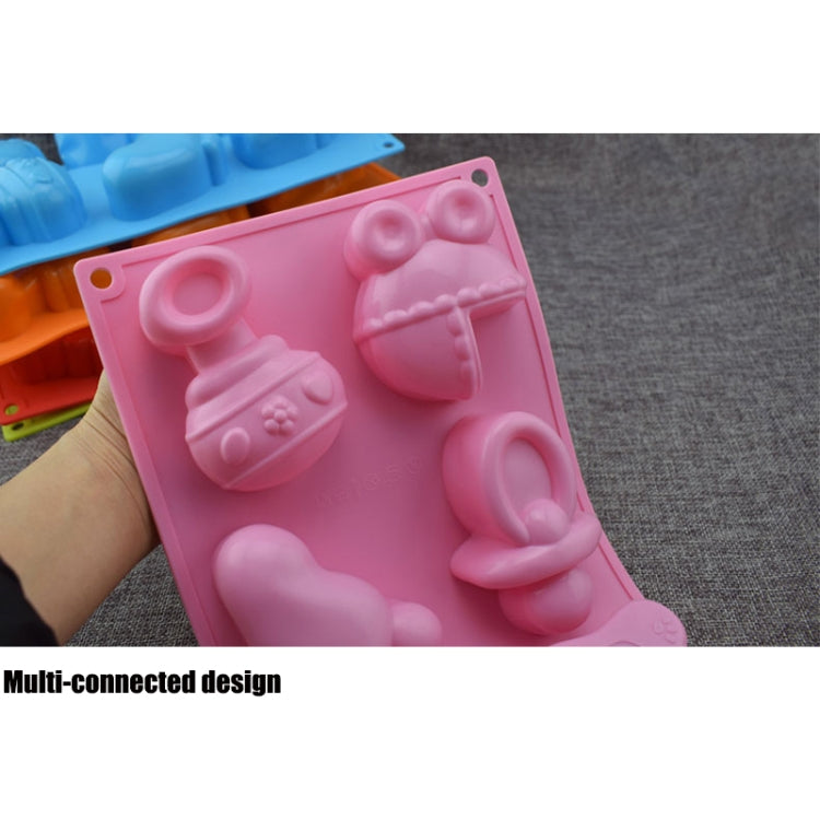 Silikonform für Babyspielzeug, Backformen, Pudding, Schokoladenkuchendekoration, zufällige Farblieferung, Form für Babyspielzeug