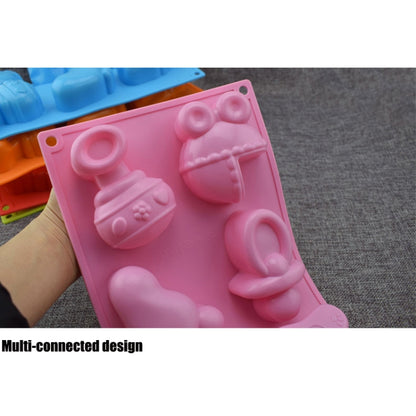 Silikonform für Babyspielzeug, Backformen, Pudding, Schokoladenkuchendekoration, zufällige Farblieferung, Form für Babyspielzeug