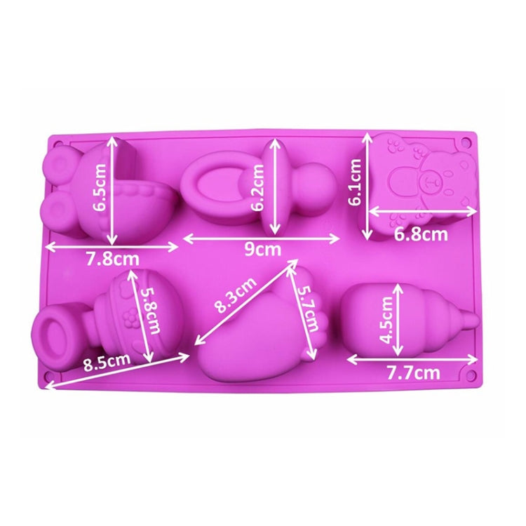 Silikonform für Babyspielzeug, Backformen, Pudding, Schokoladenkuchendekoration, zufällige Farblieferung, Form für Babyspielzeug